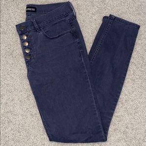 Express grey mid-rise jeans